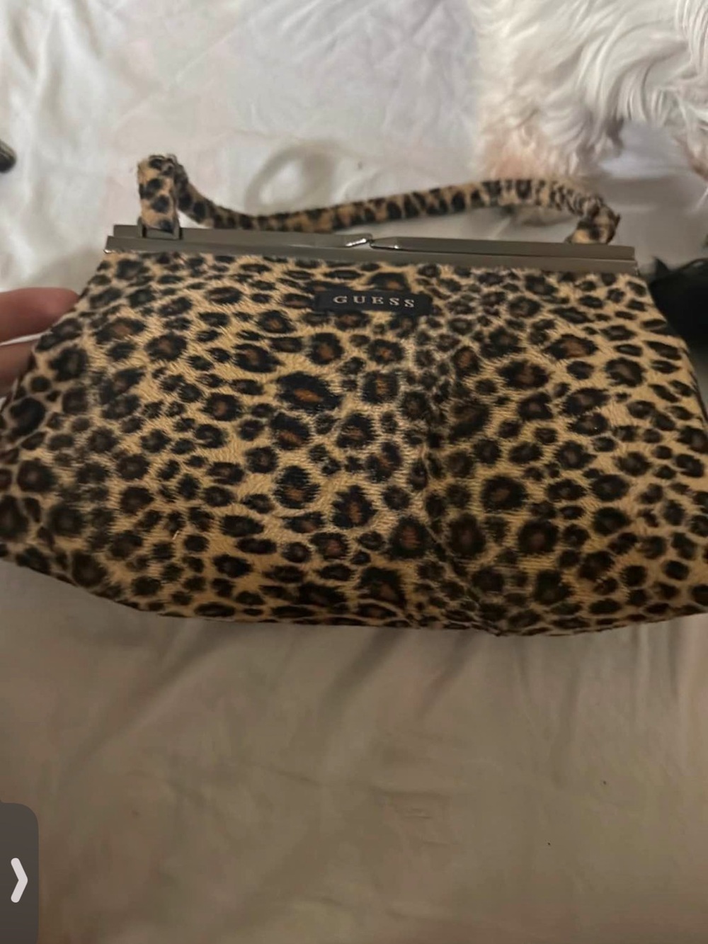 GUESS Leopard-Print Frame shoulder bag in Brown and Black